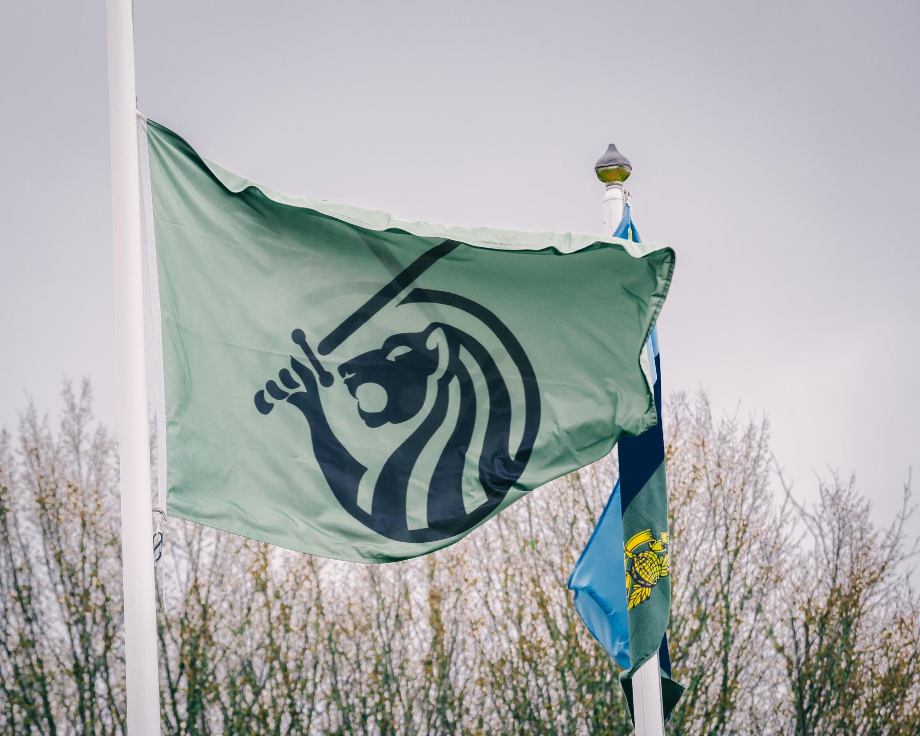 7 Sig Gp Flag flying at 21 Sig Regt 7 Sig Gp Flag flying at 21 Sig Regt